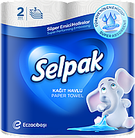 Полотенца бумажные SELPAK 3слоя, 2рул. белые