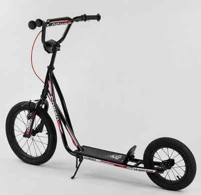 Самокат футбайк для дітей від 3 років Зріст від 100 см Надувні колеса 16" Ручне гальмо Corso МХ 10700 (1)