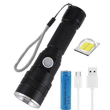 Ручний акумуляторний ліхтар BL-611-P50 / Похідний ліхтарик / Потужний ліхтарик для кемпінгу