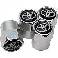 Защитные колпачки на ниппель для Toyota Alitek Short Silver Тойота (4 шт)