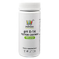 Індикаторні смужки на pH 0 14 (100 шт.) UKRHIM TS-PH14-100