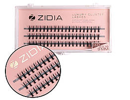 Вії накладні пучкові Zidia Cluster Lashes 16D KIM C 0.10 (3 лєнти, розмір 9 мм)
