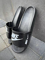 Тапочки на пляж Nike чоловічі. Шльопанці на літо чоловічі. Літнє взуття. Пляжні шльопанці чорного кольору., фото 3