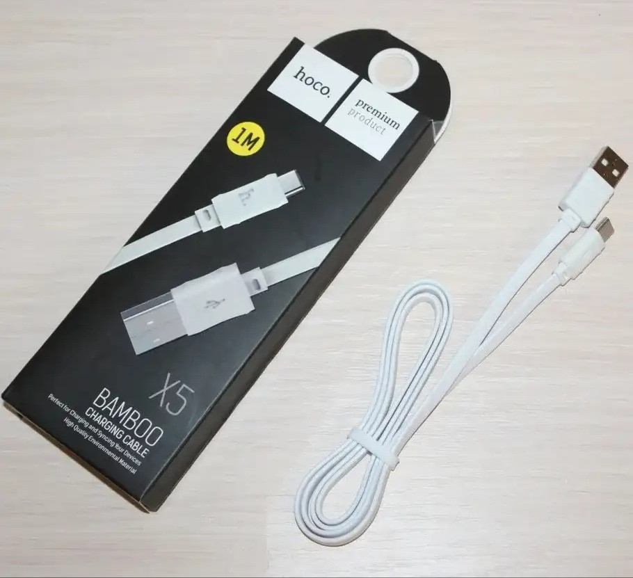 Дата-кабель Hoco X5 Bamboo USB Type-C (1.0 м) Білий, фото 1