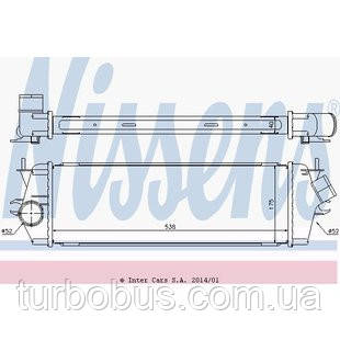 Радиатор интеркулера на Renault Trafic 06-> 2.0dCi + 2.5dCi (146 л. с. ) Nissens (Дания) - NIS 96583 - фото 1 - id-p215197994