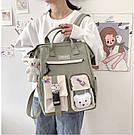 Рюкзак сумка для дівчинки Teddy Beer (Тедді) з брелоком ведмедик м'ятний Goghvinci (AV290), фото 6