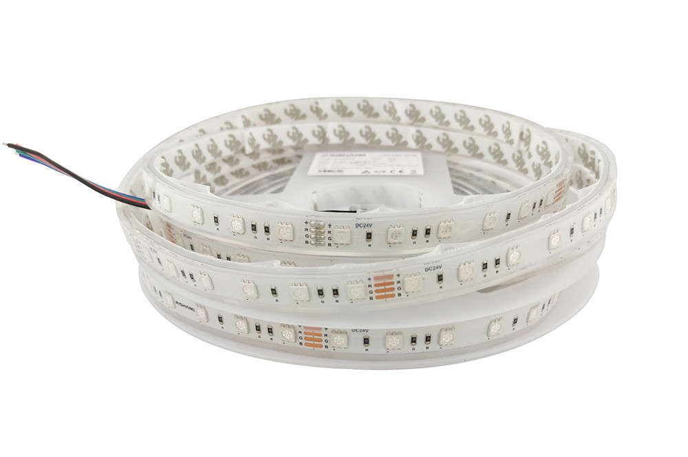 Світлодіодна стрічка RISHANG 5050/60 14.4Вт 24В IP67 RGB 12м