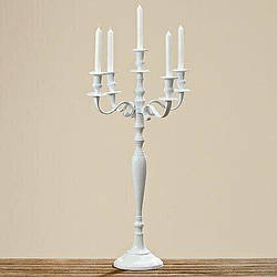 Канделябр на 5 свічок Вікторія білий 77 см