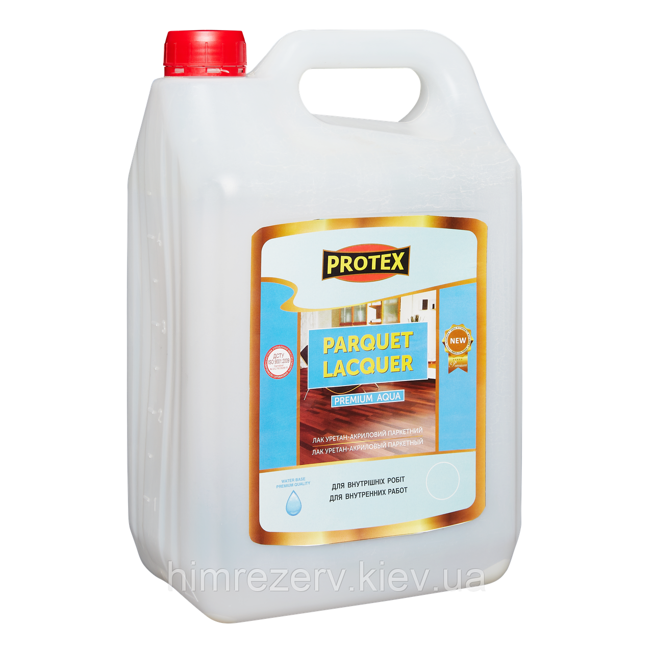 Лак паркетний ВД PREMIUM PROTEX 4.5кг (4.5л) напівмат