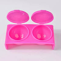 Палитра-контейнер с крышечкой для хранения и смешивания красок Розовый