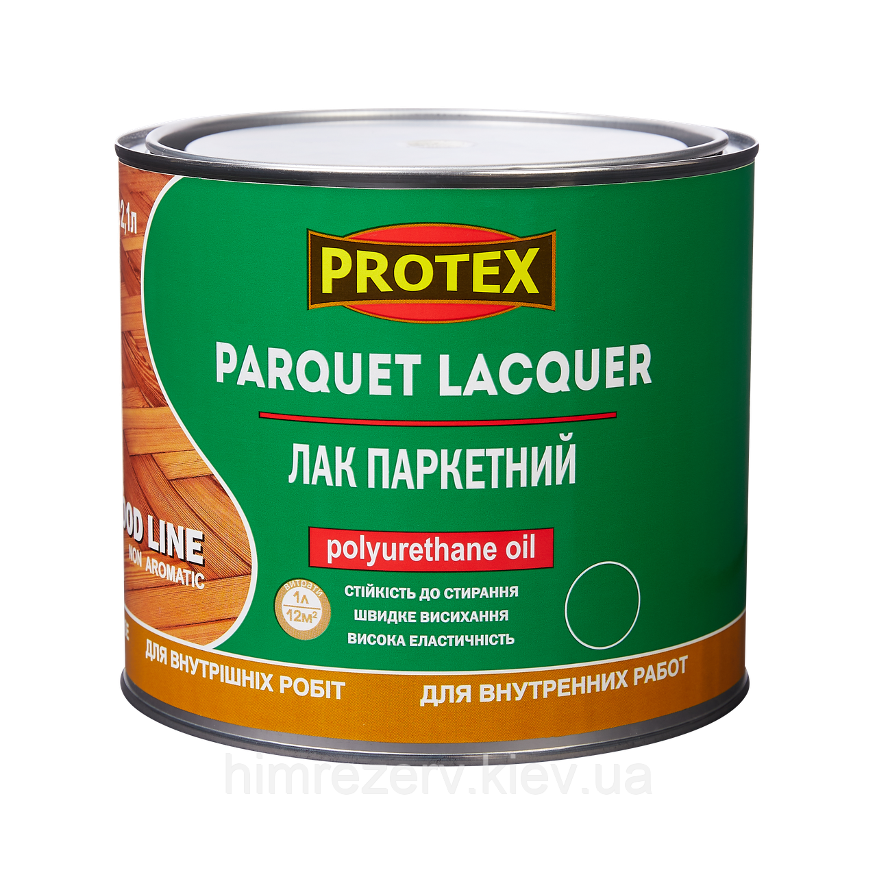 Лак поліуретановий паркетний WOOD LINE PROTEX 1.95кг (2.1л) глян./напівмат.
