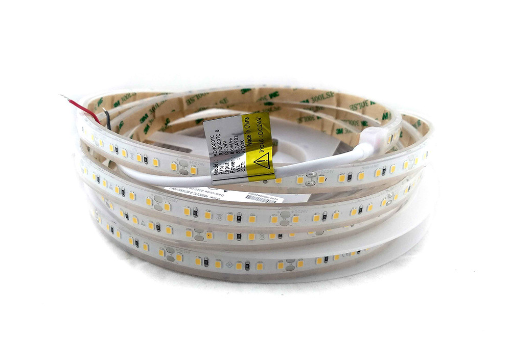 Світлодіодна стрічка RISHANG 2835/120 8,6Вт 24В IP67 10м теплий 2700К CRI90 RD30C0TC-B