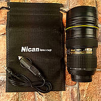 Чашка обьектив термо NICAN Cup Термокружка с подогревом от прикуривателя Оригинальные фото
