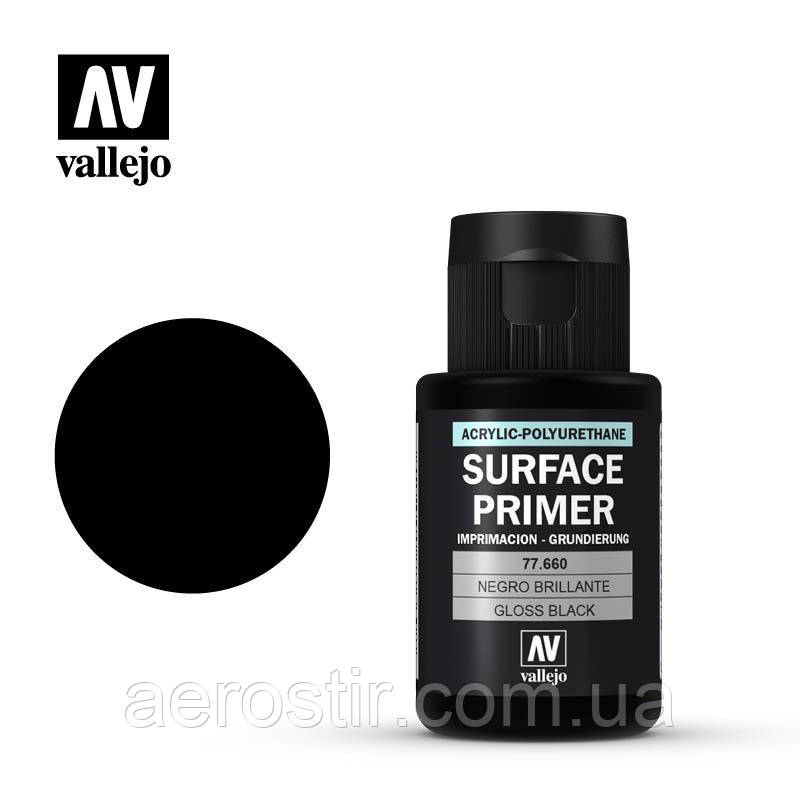 Ґрунтовка Metal Color Глянсова чорна 32 мл. Vallejo 77660