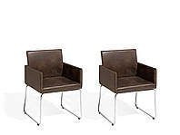 Набор из 2 обеденных стульев темно-коричневого цвета GOMEZ