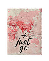 Обложка на паспорт (биометрический) для девушки! "Just go"