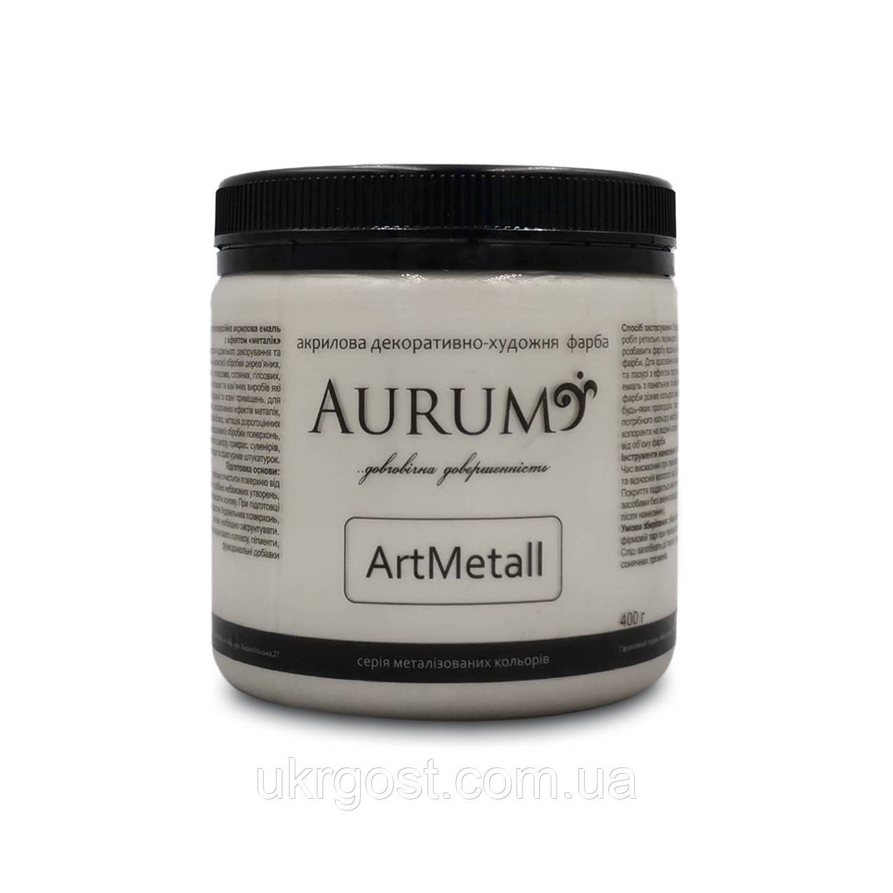 Фарба акрилова декоративно-художня Aurum ArtMetall Срібло 400 г