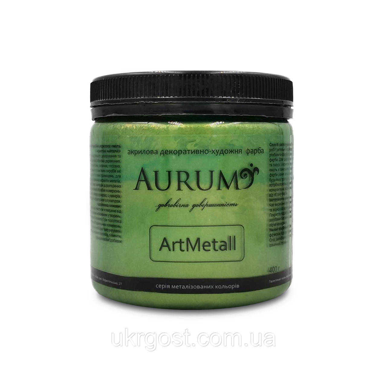 Фарба акрилова декоративно-художня Aurum ArtMetall Зелена бронза 400 г