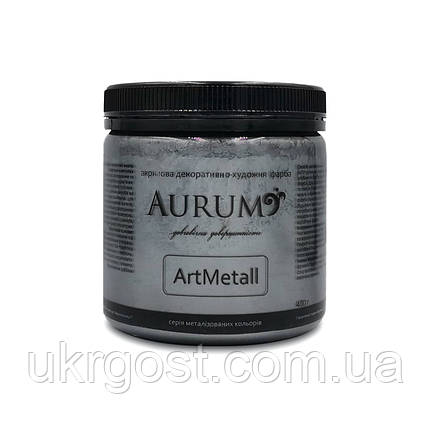 Фарба акрилова декоративно-художня Aurum ArtMetall Графіт 400 г, фото 1