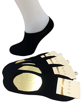 Шкарпетки сліди підслідники жіночі з силіконом ROFF Туреччина р. 35-40, чорний
