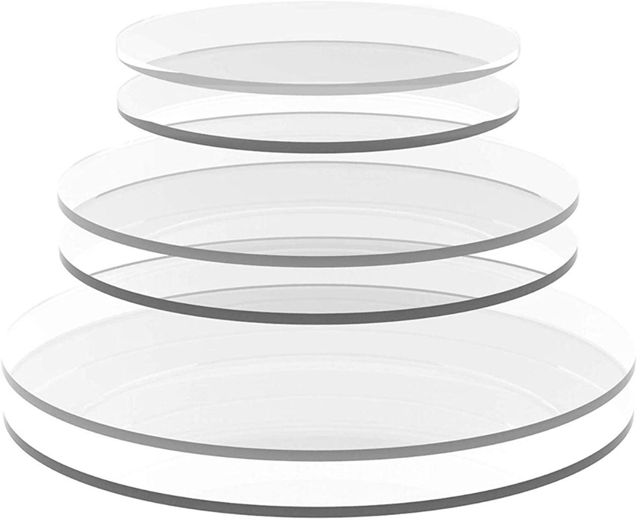 Прозорий акриловий круг 40 см, оргскло 3 мм