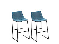 Набор из 2-х синих барных стульев FRANKS