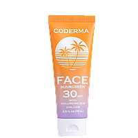 Солнцезащитный крем для лица с гиалуроновой кислотой SPF 30 CODERMA, 75 мл