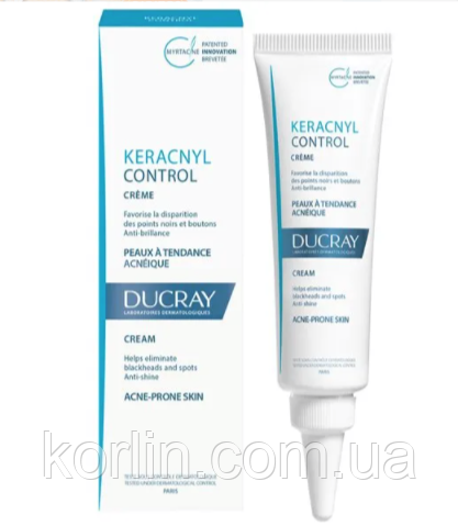 Крем Від прищів Ducray Keracnyl Control Франція 30 г Доставка з ЄС