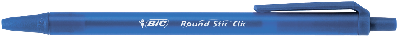 Ручка масляна автоматична Bic Round Stic, синя 0,32 мм