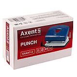 Діркопробивач для паперу Axent Exakt-2 3920-06-A, металевий, 20 аркушів, червоний, фото 6