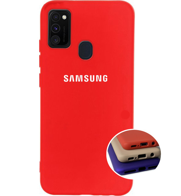 Чохол Silicone Full case для Samsung M21 (24) Red червоний, фото 1