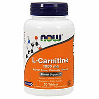 L-Карнітин, L-Carnitine, Now Foods, 1000 мг, 50 таблеток