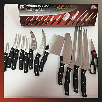Набір кухонних ножів Miracle Blade 13 в 1 професійні сталеві ножі з неіржавкої сталі BF, фото 2