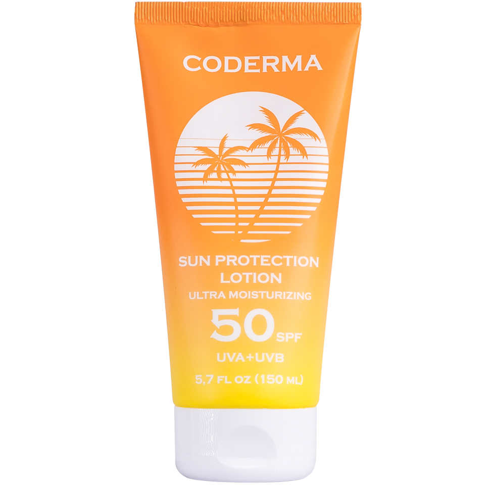 Сонцезахисний лосьйон для тіла ультразволожуючий SPF 50 CODERMA, 150 мл