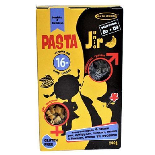 Макаронні вироби без глютену банан,какао,стевія спіраль"Fusilli" 240г ТМ Pasta UA