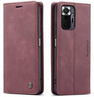 Чохол книжка з магнітом Xiaomi Redmi Note 10 Pro CaseMe Wine