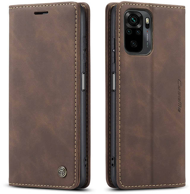 Чохол книжка з магнітом Xiaomi Redmi Note 10S CaseMe Dark Brown - фото 1 - id-p1435384105