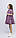 Ошатне стильне плаття "Арі" з ярусною спідницею для дівчаток 6-12 років кольору фуксії, фото 3