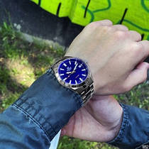 Мужские наручные часы кварцевые Casio Silver-Blue