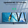 Кабель відео Ugreen HDMI 2.0 4K 3D 0.75 М Black-Yellow (HD101), фото 5