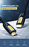 Кабель відео Ugreen HDMI 2.0 4K 3D 0.75 М Black-Yellow (HD101), фото 3