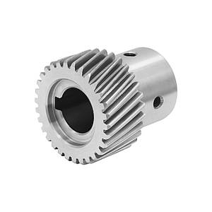 Шестерня косозубая стальная модуль 1.5 под шпонку GHLM1.5-Z30-D25К