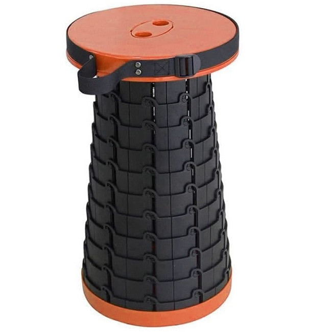 Табурет складаний пластиковий туристичний FEXIBLE STOOL 7108 помаранчевий
