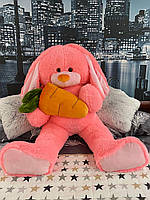 Мягкая игрушка Зайка с морковкой 140 см Пушистый плюшевый зайчик Плюшевая игрушка для девочек