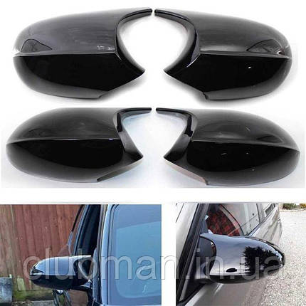 Накладки на дзеркала M Performance BMW (БМВ) E81 E82 E87 E88 E90 E91 E92 E93 (2004-2009) Глянець, фото 1