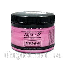Фарба акрилова декоративно-художня Aurum ArtMetall Рожевий шовк 100 г, фото 3