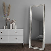 Большое зеркало напольное в раме Коричнево-белое 182х62 Black Mirror в магазин