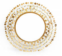 Декоративне дзеркало зі скла і металу в золоті