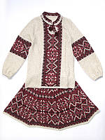 В'язаний костюм на дівчинку Влада червона | У язаний костюм на дівчинку Влада червона