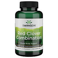 Сбор с красным клевером, Red Clover Combination, Swanson, 100 капсул